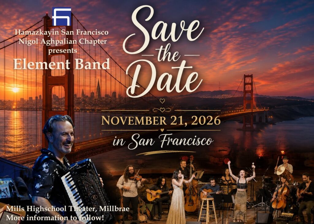 Hamazkayin San Francisco Nigol Aghpalian Chapter presents Element Band